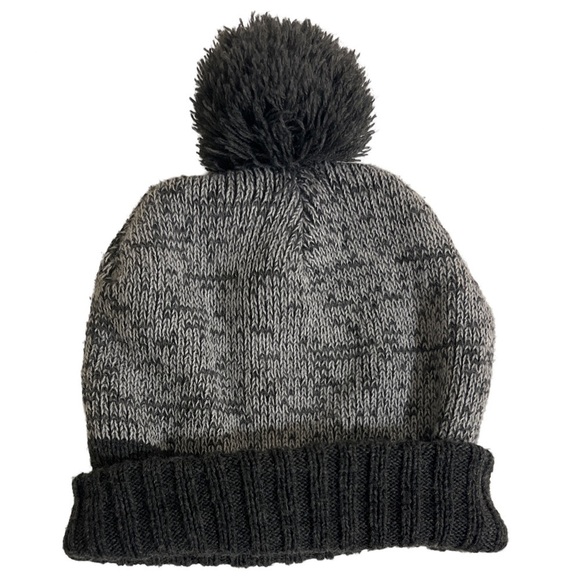 Grey Puff Ball Winter Snow Beanie - Picture 3 of 7